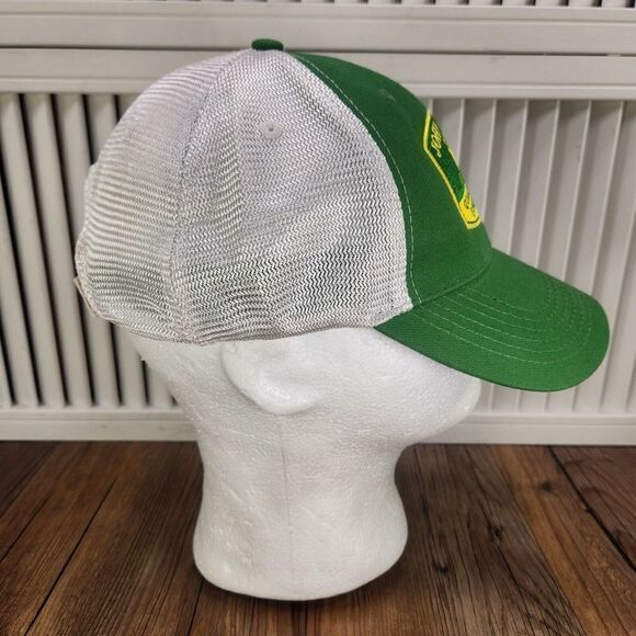 John Deere Hat Cap Strap Back Green Embroidered Farmer Farm Mens Tractor Field - Picture 4 of 10